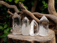 Polished Clear & Smokey Quartz Crystals x 24 From Madagascar - Toprock Gemstones and Minerals 