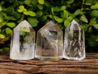 Polished Clear & Smokey Quartz Crystals x 24 From Madagascar - Toprock Gemstones and Minerals 