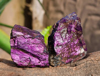 Natural Metallic Purpurite Cobbed Specimens x 7 From Erongo, Namibia