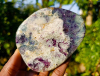 Polished Watermelon Fluorite Slices x 4 From Uis, Namibia - Toprock Gemstones and Minerals 
