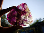 Polished Watermelon Fluorite Slices x 4 From Uis, Namibia - Toprock Gemstones and Minerals 