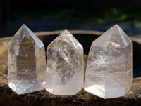 Polished Clear & Smokey Quartz Crystals x 24 From Madagascar - Toprock Gemstones and Minerals 