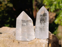 Polished Clear & Smokey Quartz Crystals x 24 From Madagascar - Toprock Gemstones and Minerals 