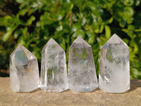 Polished Clear & Smokey Quartz Crystals x 24 From Madagascar - Toprock Gemstones and Minerals 