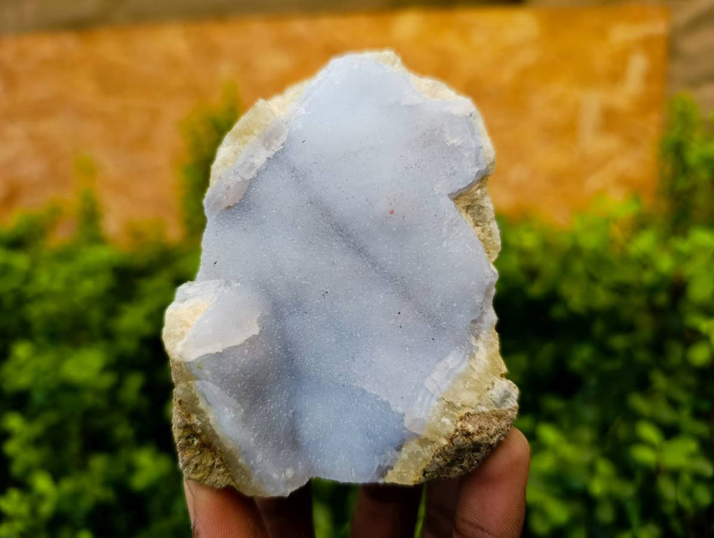 Natural Blue Lace Agate Geode Specimens x 12 From Malawi - Toprock Gemstones and Minerals 