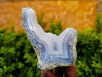 Natural Blue Lace Agate Geode Specimens x 12 From Malawi