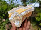 Polished On One Side 'Crazy' Blue Lace Agate x 6 From Namibia - Toprock Gemstones and Minerals 