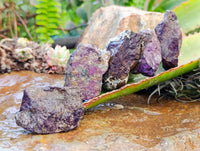 Natural Metallic Purpurite Cobbed Specimens x 35 From Erongo, Namibia