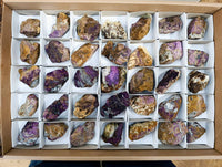 Natural Metallic Purpurite Cobbed Specimens x 35 From Erongo, Namibia