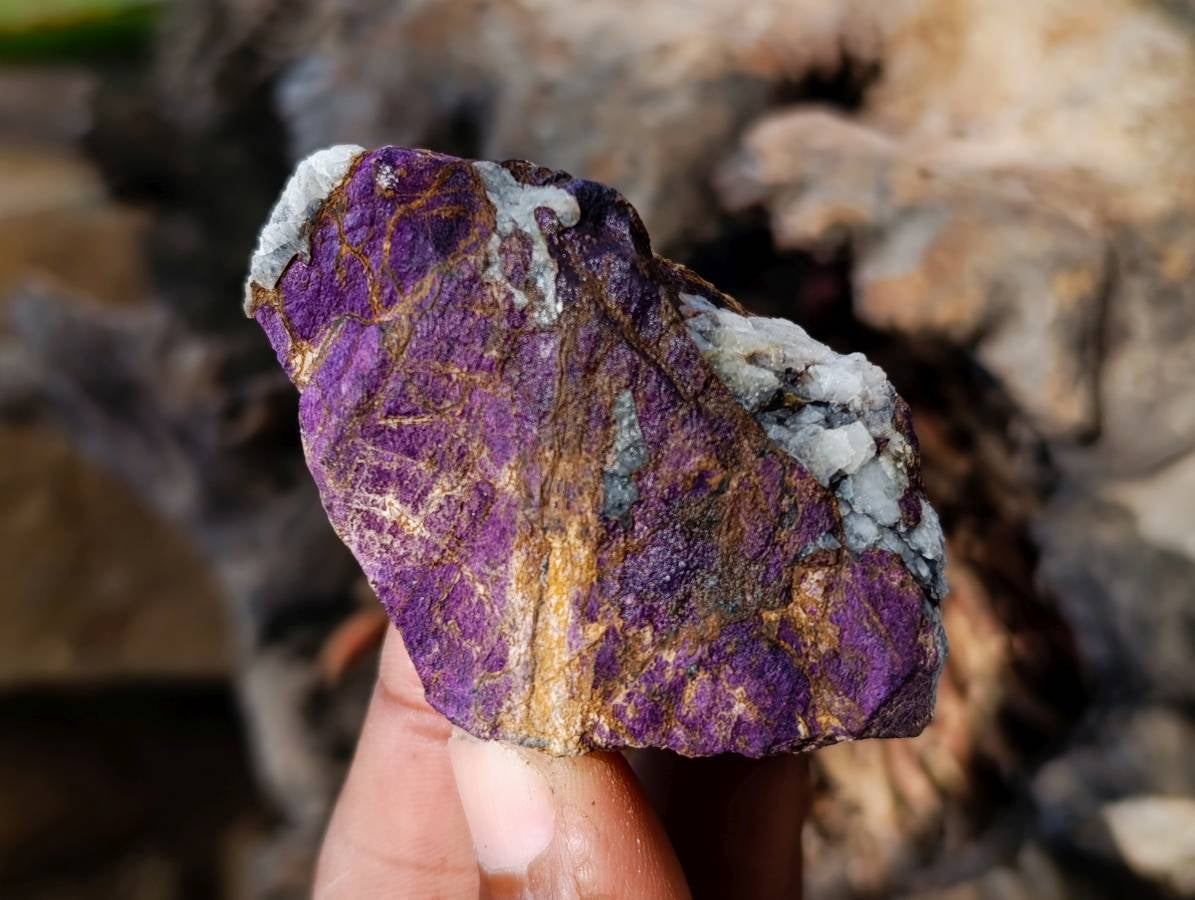Natural Metallic Purpurite Cobbed Specimens x 35 From Erongo, Namibia - Toprock Gemstones and Minerals 