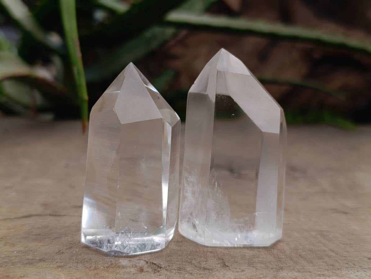 Polished Clear Quartz Crystals x 12 From Madagascar - Toprock Gemstones and Minerals 