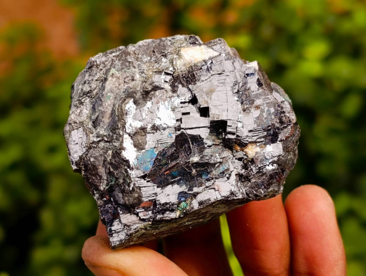 Natural Silver Lead Galena Specimens x 7 From Namibia - Toprock Gemstones and Minerals 