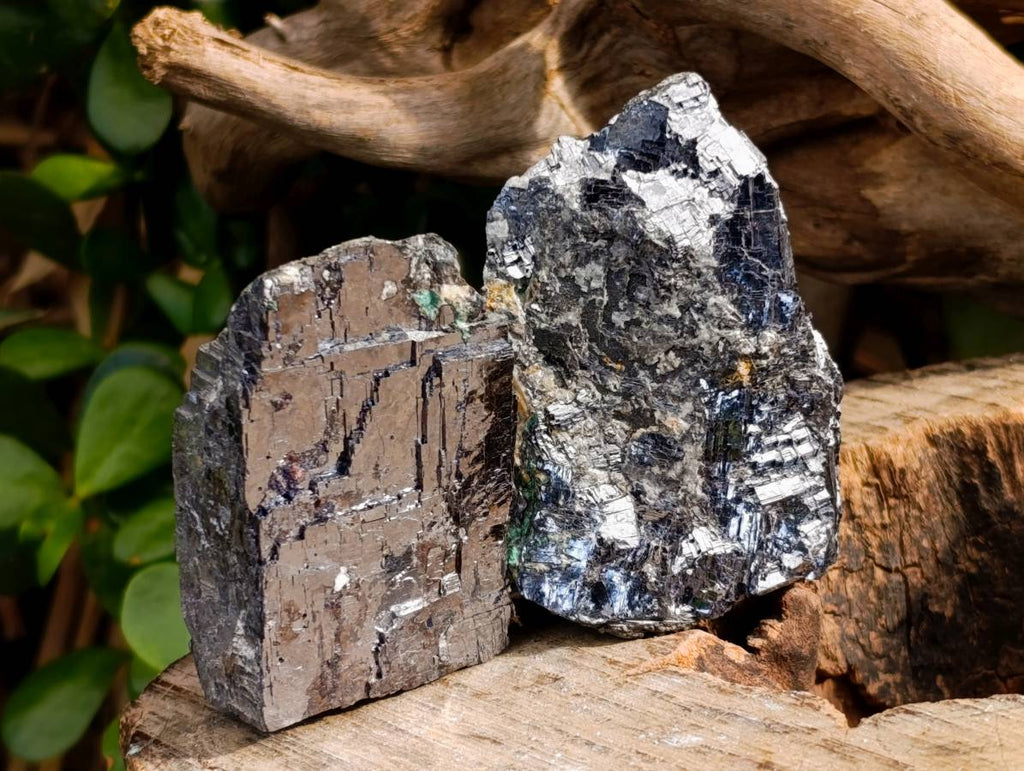 Natural Silver Lead Galena Specimens x 7 From Namibia - Toprock Gemstones and Minerals 