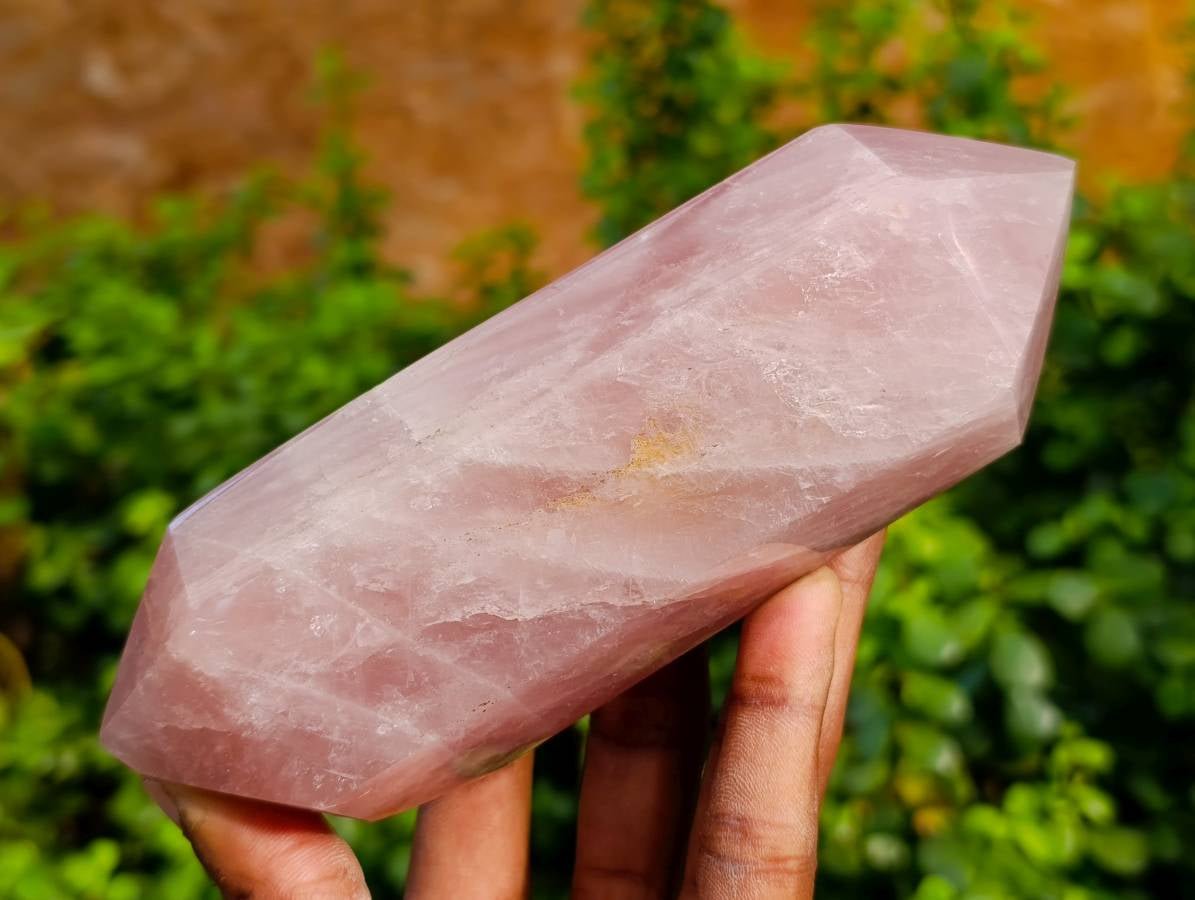 Polished Rose Quartz Spheres x 2 Madagascar - Toprock Gemstones and Minerals 