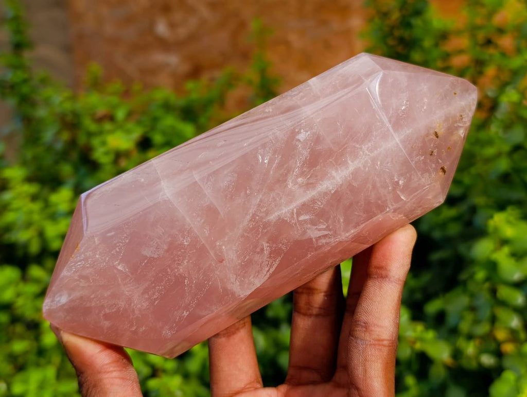 Polished Rose Quartz Spheres x 2 Madagascar - Toprock Gemstones and Minerals 