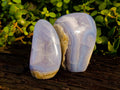 Polished Blue Lace Agate Standing Free Forms x 2 From Malawi - Toprock Gemstones and Minerals 
