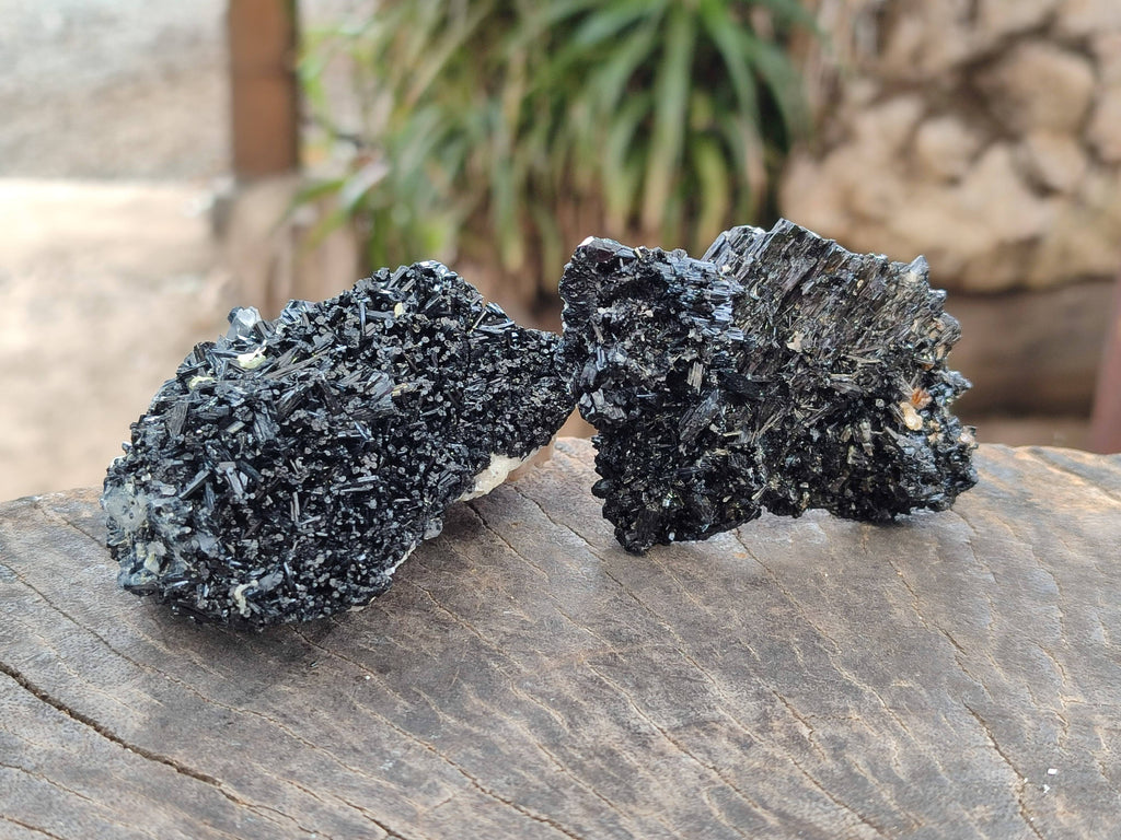 Natural Schorl Black Tourmaline Specimens x 12 From Erongo, Namibia - Toprock Gemstones and Minerals 