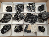 Natural Schorl Black Tourmaline Specimens x 12 From Erongo, Namibia