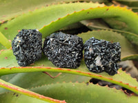 Natural Schorl Black Tourmaline Specimens x 12 From Erongo, Namibia