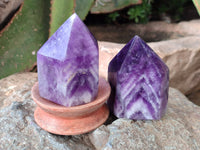 Polished Chevron Amethyst Crystals x 6 Zambia