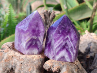Polished Chevron Amethyst Crystals x 6 Zambia