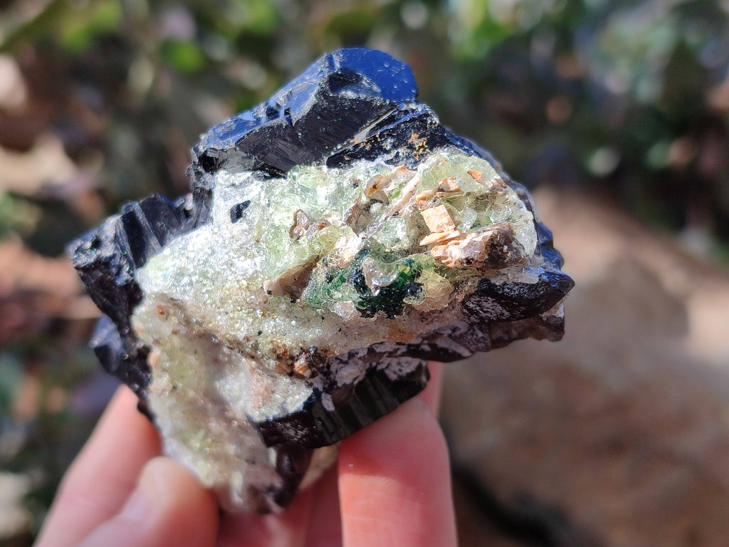 Natural Schorl Black Tourmaline Specimens x 6 From Erongo, Namibia - Toprock Gemstones and Minerals 