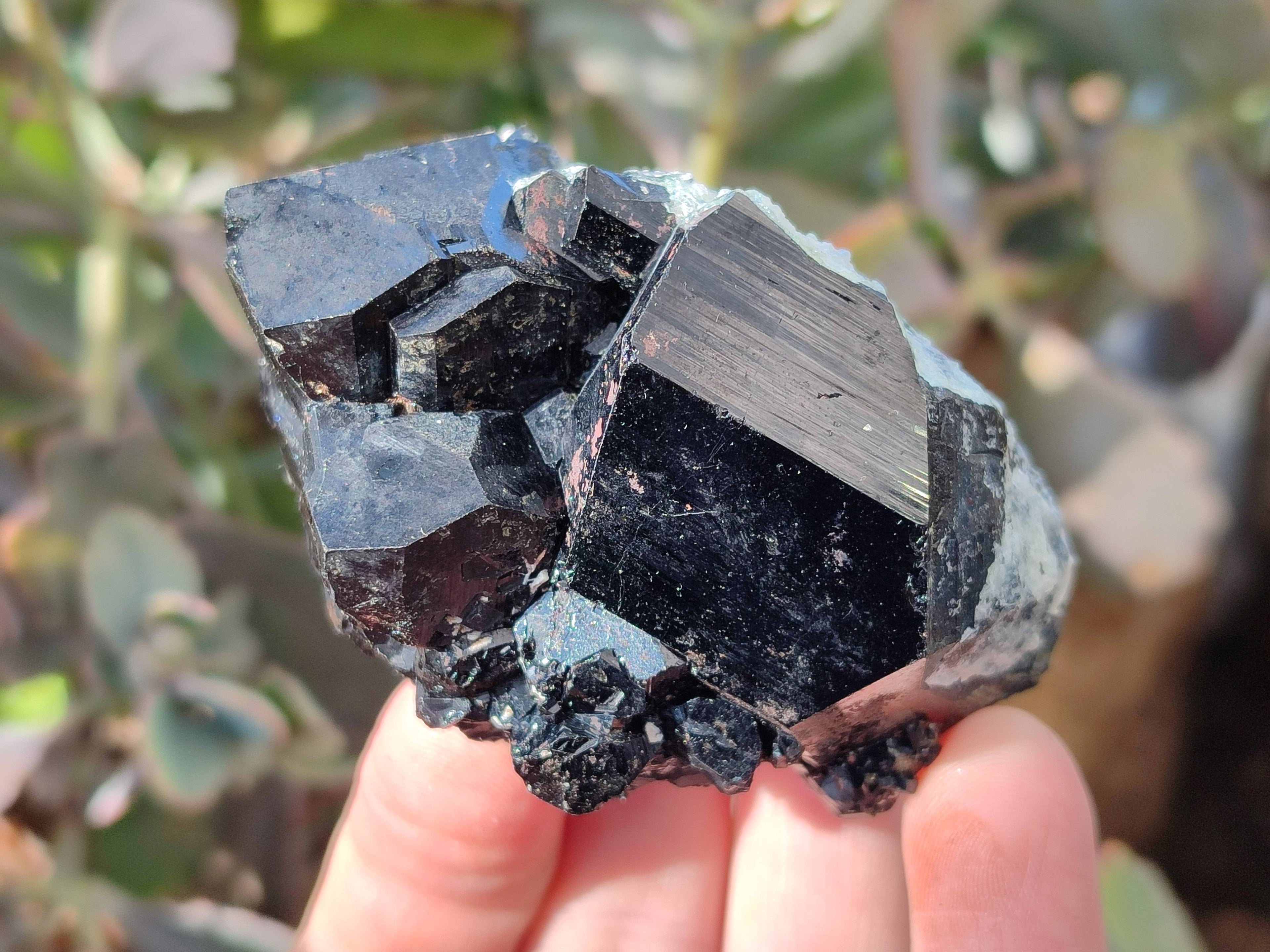 Natural Schorl Black Tourmaline Specimens x 6 From Erongo, Namibia - Toprock Gemstones and Minerals 