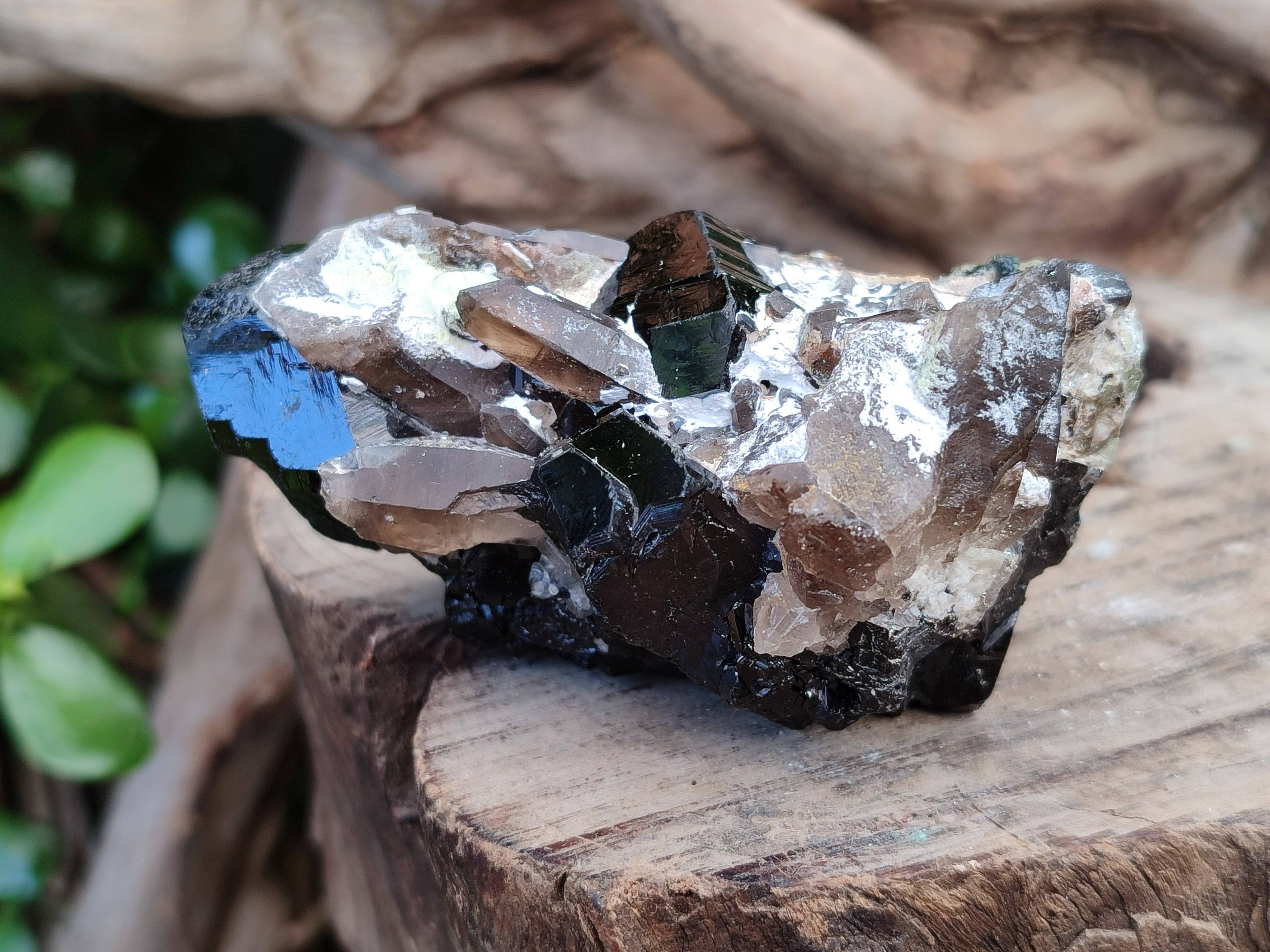 Natural Schorl Black Tourmaline Specimens x 6 From Erongo, Namibia - Toprock Gemstones and Minerals 
