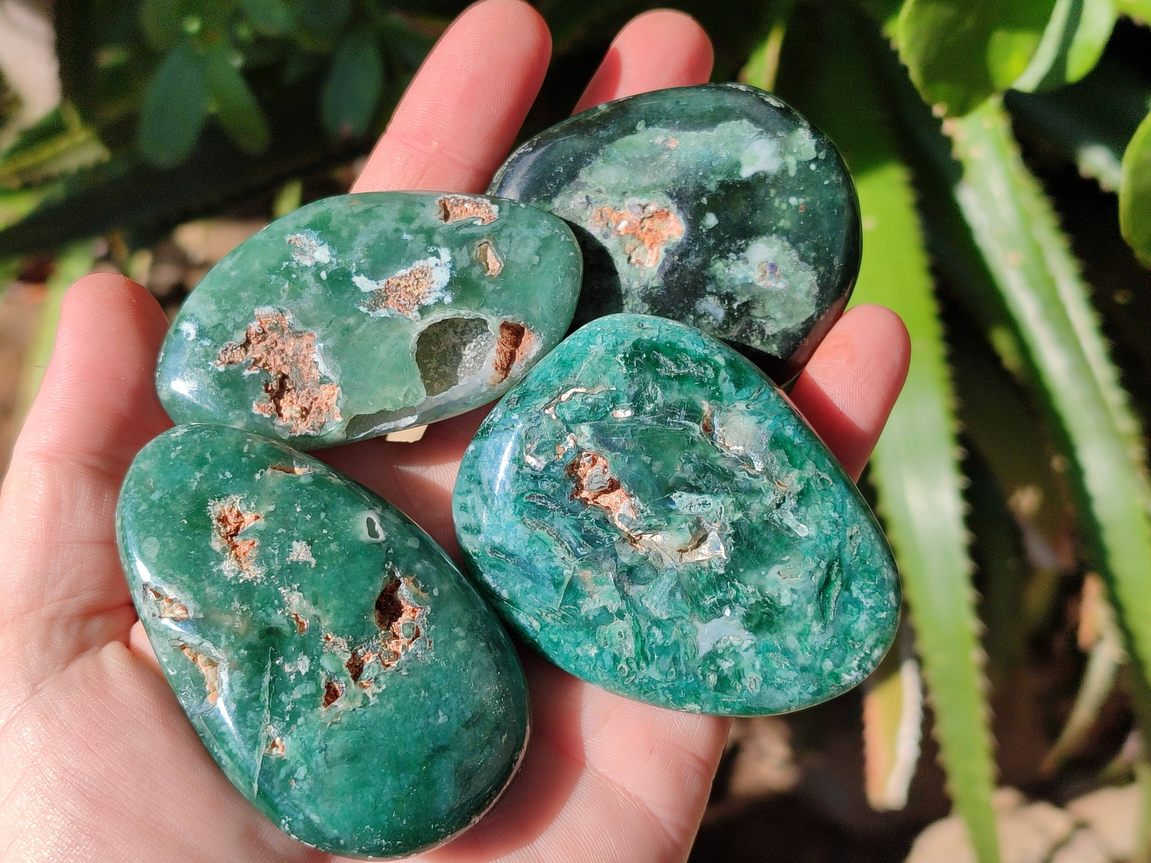 Polished Emerald Mtorolite Free Forms x 12 From Mutorashanga, Zimbabwe - Toprock Gemstones and Minerals 