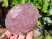 Polished Rose Quartz Standing Free Forms x 3 Madagascar