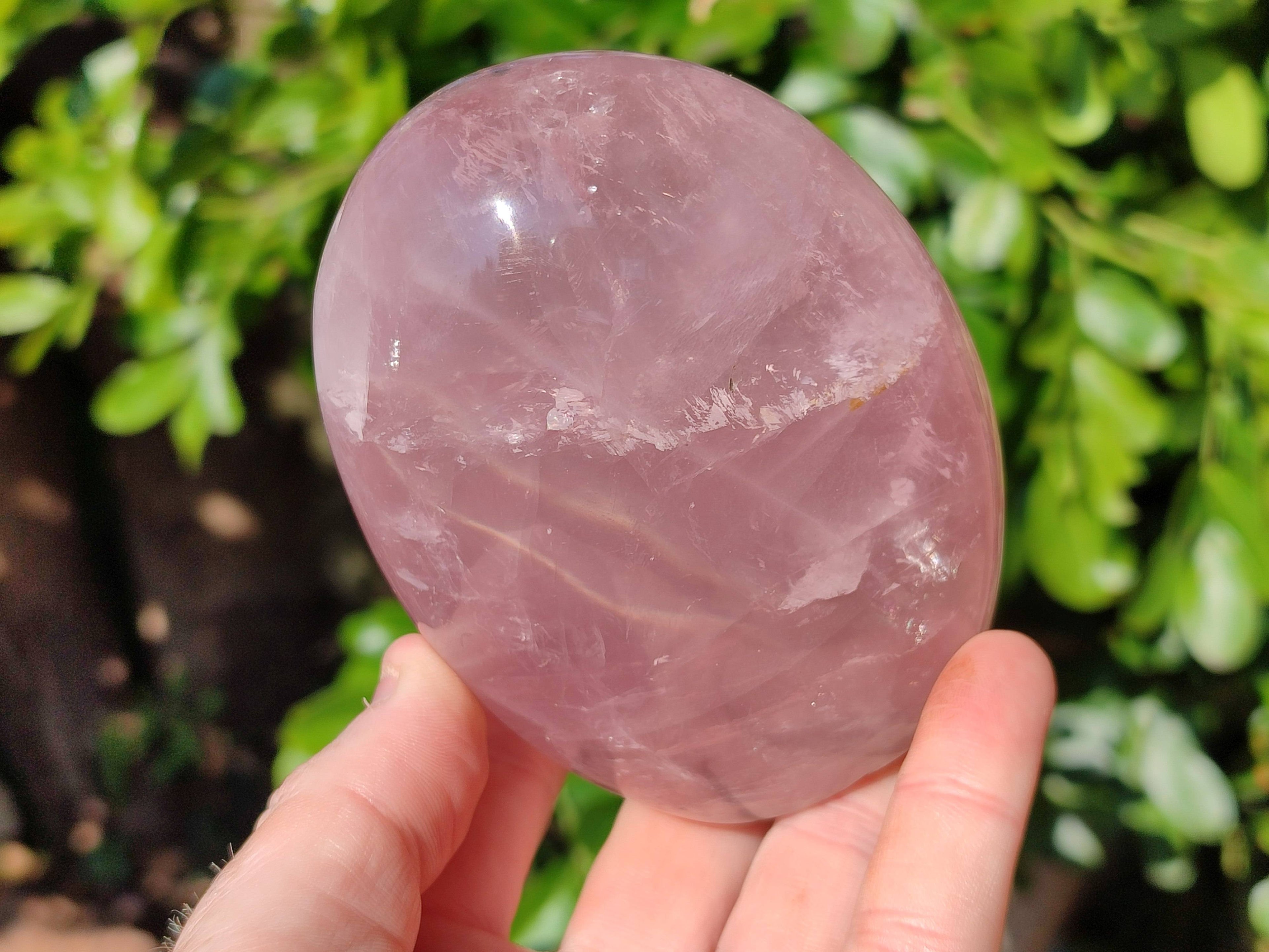 Polished Rose Quartz Standing Free Forms x 3 Madagascar - Toprock Gemstones and Minerals 