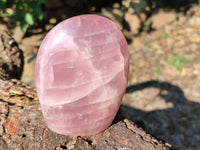 Polished Rose Quartz Standing Free Forms x 3 Madagascar