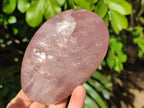 Polished Rose Quartz Standing Free Forms x 3 Madagascar - Toprock Gemstones and Minerals 