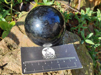 Polished Black Tourmaline Spheres x 3 From Madagascar