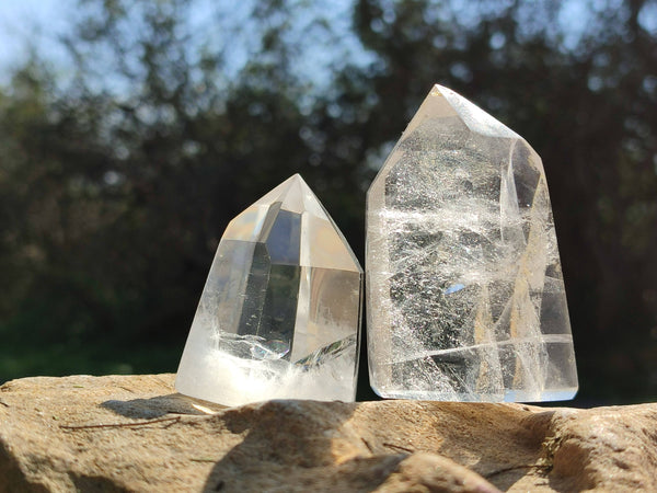 Polished Clear Quartz Crystals x 12 From Madagascar - Toprock Gemstones and Minerals 