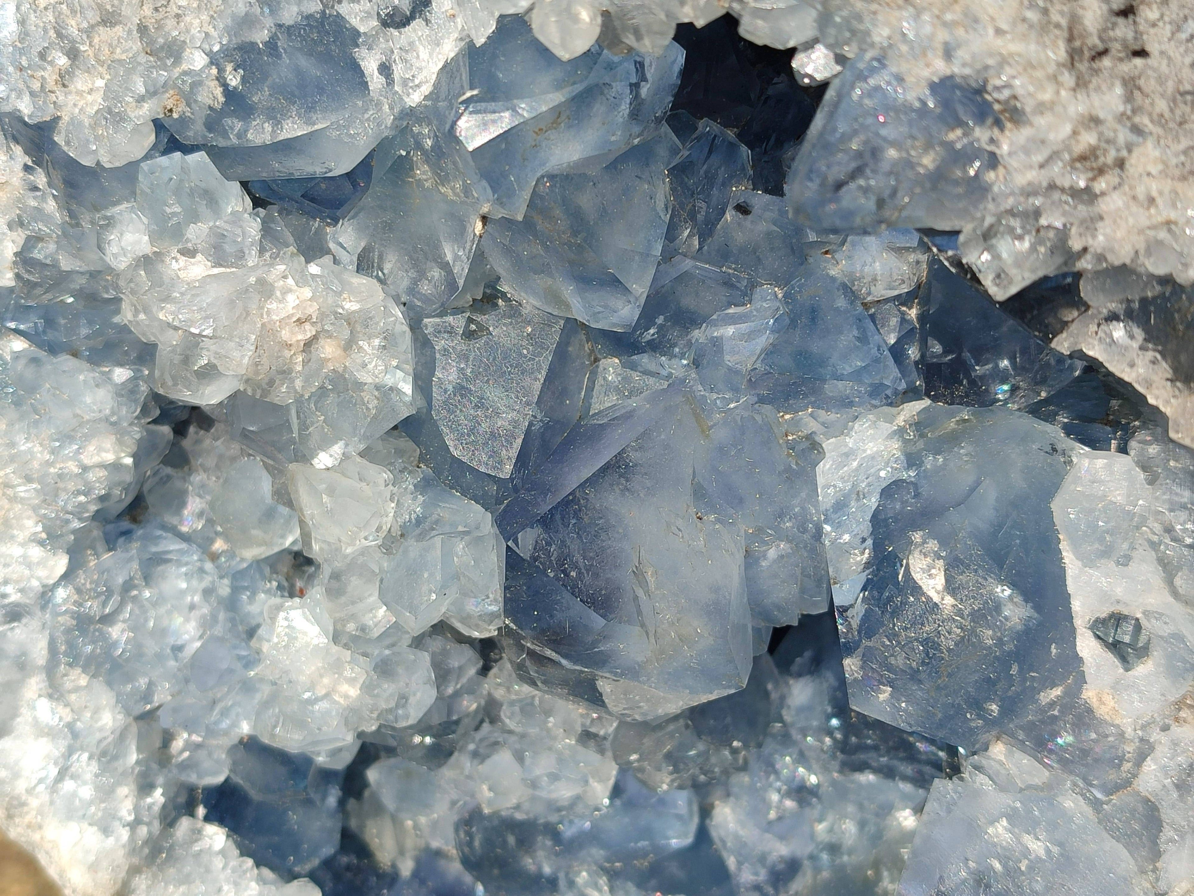 Natura Celestite Geode Specimen x 1 From Sakoany, Madagascar - Toprock Gemstones and Minerals 