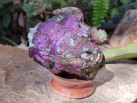 Natural Metallic Purpurite Cobbed Specimens x 3 From Erongo, Namibia