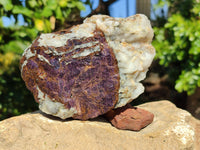 Natural Metallic Purpurite Cobbed Specimens x 3 From Erongo, Namibia