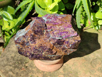 Natural Metallic Purpurite Cobbed Specimens x 3 From Erongo, Namibia