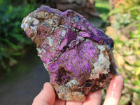Natural Metallic Purpurite Cobbed Specimens x 3 From Erongo, Namibia