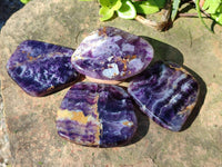 Polished Watermelon Fluorite Free Forms x 6 From Uis, Namibia - Toprock Gemstones and Minerals 