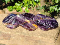 Polished Watermelon Fluorite Free Forms x 6 From Uis, Namibia - Toprock Gemstones and Minerals 