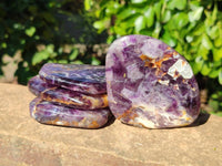 Polished Watermelon Fluorite Free Forms x 6 From Uis, Namibia - Toprock Gemstones and Minerals 