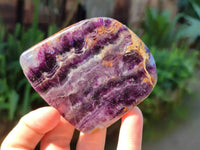 Polished Watermelon Fluorite Free Forms x 6 From Uis, Namibia - Toprock Gemstones and Minerals 