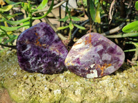 Polished Watermelon Fluorite Free Forms x 6 From Uis, Namibia - Toprock Gemstones and Minerals 