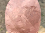 Polished Rose Quartz Standing Free Forms x 2 Madagascar - Toprock Gemstones and Minerals 