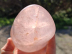 Polished Rose Quartz Standing Free Forms x 2 Madagascar - Toprock Gemstones and Minerals 
