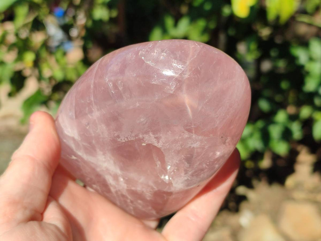 Polished Rose Quartz Standing Free Forms x 2 Madagascar - Toprock Gemstones and Minerals 