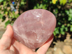 Polished Rose Quartz Standing Free Forms x 2 Madagascar - Toprock Gemstones and Minerals 