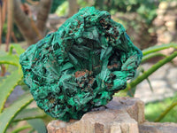 Natural Silky Malachite Specimens x 2 From Kasompe, Congo
